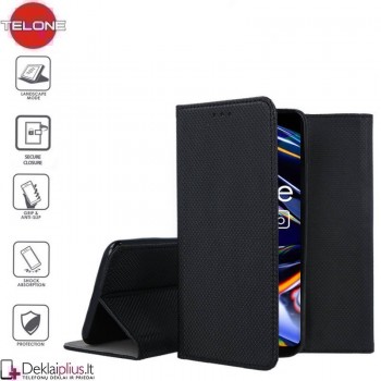 Telone smart magnet serijos atverčiamas dėklas - juodas (Realme 7 Pro) Telone smart magnet serijos atverčiamas dėklas - juodas (Realme 7 Pro)